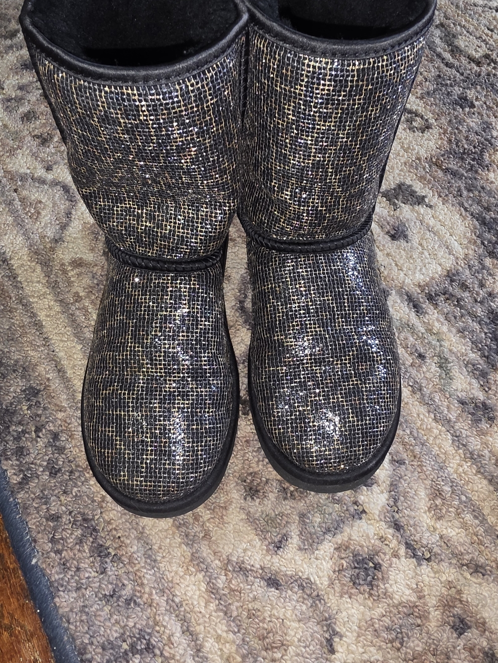 Glittery Women's Leopard Ugg Boots